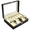 Watch Boxes PU Leather Box Case Organizer Display With Soft Pillows For Men Women Jewelry Gift