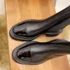 Bottines Chelsea demi-bottes chaussures hautes bottes de chevalier nouvelle plate-forme de cheville en cuir noir à enfiler bottines plates rondes designer de luxe épais pour femmes à talons épais avec boîte