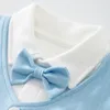 Salopette ZAFILLE 100% coton hommes bébé vêtements nés combinaison pour enfants Gentleman garçon barboteuses fête anniversaire un an bébé Costume 220909