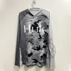 야외 셔츠 huk 낚시 셔츠 여름 upf50 공연 T 셔츠 후드 긴 소매 낚시 하이킹 통기성 낚시 의류 camisa de pesca 220909
