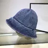 디자이너 면화 데님 버킷 모자 브림 모자 아늑한 여성 레저 모자 야외 착용 패션 액세서리