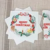 20pcs/مجموعة مناديل أوراق عيد الميلاد الإبداعية سانتا كلوز الثلج Deer Napkin Hotel Desktop Xmas Tree House Printing Fedicle BH7550 Tyj