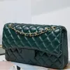 Designer Handtasche Schulterkettenbeutel Kupplung Klappe Totes Beutel Brieftasche prüfen Veloor Faden Geldbörse Doppelbuchstaben Solid Hader Taille Square STRI