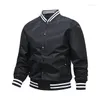 Vestes masculines 2022 Spring Automne Automne Pilot Bomber Couple de baseball Veste de baseball Université Varsity Couleur solide Vêtements coréens décontractés rose