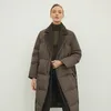 Женская девчонка Parkas Mkyn Женская куртка длинная двойная стеганая одежда