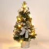 Decoraciones navideñas 80% árbol de Navidad duradero mano de obra fina PVC iluminación de escritorio en miniatura Navidad para fiesta