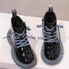 Stivali da neve per bambini Stivali Martin impermeabili in pelle PU Stivaletti per ragazzi per ragazze Autunno Inverno Scarpe per bambini Sneakers alla moda