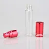 Perfume Bottle 20pcslot 5ML 10ML 15ML Transparent Thin Glass Spray Sample Vials Portable Mini Atomizer Gold Sil 220909