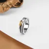 Layer-Ringe Liebe Damen Herren Trendy x Geflochten Mode Damenschmuck Doppelter Designer-Ring für Paare Geburtstagsparty-Geschenk