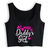 Débardeurs femme Daddy 'S Little Girl Tank Top Vrouwen Slim Fit Sport Crop