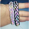 Bracelets designer for women men Lace Woven Holographic Reflective Couple Bracelet