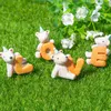 Flores decorativas miniaturas Artificial Grass gramado MAT DIY Micro paisagismo Ornamento Mini Fairy Garden Simulation Plants Decoração