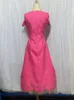 Sukienki swobodne Sundress Kobiety bez rękawów koronkowy pas startowy lato 2022 plaża Backless seksowna boho vintage sukienka haft solidny różowy vestido