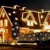 Decorações de Natal 30cm grande floco de neve Snow String Light Outdoor LED LUBLE SANGUING LUBLEIA PATIOMENT PATIOMENT DECORA DE CEDEMENTO GARLANHA 220909