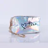 Косметические пакеты водонепроницаемые лазер Deisgn Women Jelly Makeup Bag Bag ПВХ мешочек для мытья туалетные принадлежностя