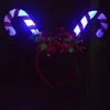 Hårtillbehör Candy Cane pannband LED FESTICE Party Hoop Costume Headwear For Christmas Lights Halloween Glow Supplies 220909