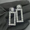 Бренд роскошные хрустальные геометрические серьги для женщин для женщин мода Retro Vintage прямоугольник Dangle Serving Party Designer Jewelry Jewelry