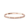 Luxury Jewelry Thin love bangle bracelet with screwdriver stainless steal rose gold platinum full diamond Bangles designer Womans 2388220