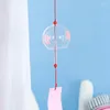 Decorative Figurines Japanese Sakura Style Glass Wind Chime Cherry Blossom Hanging Bells Doorbell Cute Girl Room Pendant Home Decoration #