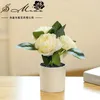 Decorative Flowers Three-headed Peony Bonsai Artificial Flower Factory Direct Supply Creative Decoration Silk Plant