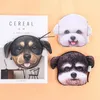 Borse portaoggetti 1 Pz Unisex Portamonete Pochette Pratica Cerniera Tipo 12x4.5CM Motivo Animale Peluche Cane Moda Tessuto Arte Piccolo Cambiamento