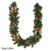 Weihnachtsdekorationen 1 8m Rattan Künstlicher Blumenbaum Ornament Girlandkranz Anhänger Weihnachtsfeier liefert Türstreppen C220909