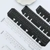 A5/A6/A7 6HOLES Ruler för Binder Planner Office School Black Transparent Index Bokmärke Notböcker Tillbehör
