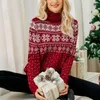 Kvinnors tröjor Luoyiyang stickade toppar snöflinga Turtleneck Jullånga ärmar Autumn Winter Sweater 2022 Fashion Women Clothing