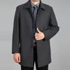 Misturas de lã masculina homens jaqueta de inverno outono casaco de lã de alta qualidade jaqueta de lã masculina casaco de ervilha homens inverno longo casaco plus size 7xl 220909