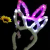 Hair Accessories 1pcs Cat Ear Glow bands Light Up Flashing Headband Costume Blinking Band for Party Cosplay Birthday Wedding Halloween 220909