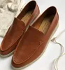 Реалфиновые туфли обувь 5A Loropiana 8124 Summer Walk Loafers Losede Shoe The Women для женщин размером 35-45