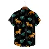 Casual shirts heren heren heren Hawaiiaans shirt mode zomer strand kleding blusas cartoon dier camisa blouses knoopchemise knoop