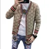 Hommes hoodies luxe lettre imprimé pulls cardigan veste hommes designer marque mode poche pull tricoté manteau hommes 2021 pull décontractétop vêtements