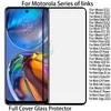 Protecteur d'écran, couverture complète en verre trempé imprimé en soie, pour Motorola Moto G5S G 6 7 8 9 22 82 Stylus E32S Edge X30 Lite 20 Fusion E7I Power 20 Pro E 10 30 50 31 40 Play 4Gand5G