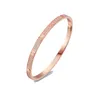 Luxury Thin love bangle full diamond with screwdriver designer Bracelets fashion Womans Jewelry 365mm Rose Gold platinum bracelet2619406