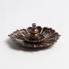 Koku lambaları 1pc Sambo Lotus Tütsü Çubuk Tutucu Antika Zen Çay Töreni Burner