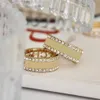 2022 Ring bröllopsringar smycken ny stil runda diamantringar för kvinnor tunna rosguld färgrep stapling i rostfritt stål 20028428630