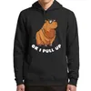 Men s hoodies tröjor capybara glasögon ok jag drar upp pullover rolig söt djur unisex långa ärmar klassiska vinter 220909