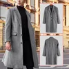 Misto lana da uomo YESMOLA Autunno Inverno Cappotto da uomo Solido Manica lunga Giacche di lana Pile da uomo Cappotto Streetwear Moda Trench lungo Capispalla 220909