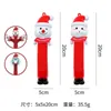 2022 Julklapp Sensoriska stretchr￶r Teleskopr￶ret med ljus LED -lamplykta Leksak Santa Claus Snowman Pull Finger Toys Keychain