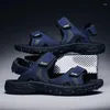 Sandaler Masculina Hombre Walking 39 Slip Big Mens Para Rubber Outdoor Shoe Sandles Summer Piel tofflor Sandal f￶r De Luxury Roman