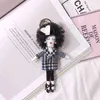 Keychains Fashion Girl Heart Doll Nyckelring Creative Real Mink Fur Keychain Pompom Bag Luxury Car Pendant Bag Pendant T220909