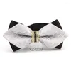 Bow Ties Fashion Red Self Tie Blue For Men Black Bowtie Men's Wedding Gold Rhinestone Groom White Bowties Pink B006