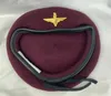 Berets Parachute Regiment Red Devils Wwii UK Army British Golden Badge Maroon Beret Military Hat Cap