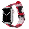 Camo Nylon Strap for Apple Watch Series 8 7 6 5 4 3 SE Band Luxury Wristband Iwatch Band 49mm 45mm 41mm 42mm 44mm 40mm 38mm Bytesbara klockbandstillbehör