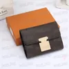 Designer Women Floral Plaid Wallets PU Leather Short Compact Coin Purse Credit Card Holder Wallet
