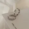 Vintage Ancient Roman Digital Ring Mens Classic Luxury Designer Women kan justera storleken Designer Lady Silver Rings med Box
