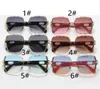 10pcs de ver￣o feminina feminina praia ￓculos de sol sem aro copos de sol para mulheres Anti-Glare Glasse Ldies Dirigindo ￳culos de sol Eyewear Gogle 6Colors rosa preto preto