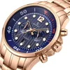 Zegarek sportowy chronograph Mashing zegarki Mężczyźni ze stali nierdzewnej Waterproof Waterproof Quartz Watch White Saat Drop 2022