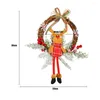 Decorative Flowers Christmas Decorations Wreath Artificial Santa Claus Cartoon Doll Door Hanging English Letters Dead Branch Rattan Garlands